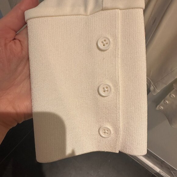 HELMUT LANG Off White Slim-Fit Stretch Button Down Shirt - Picture 6 of 7